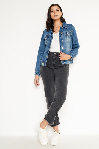 Studded Classic Denim Jacket, Blue, image 2